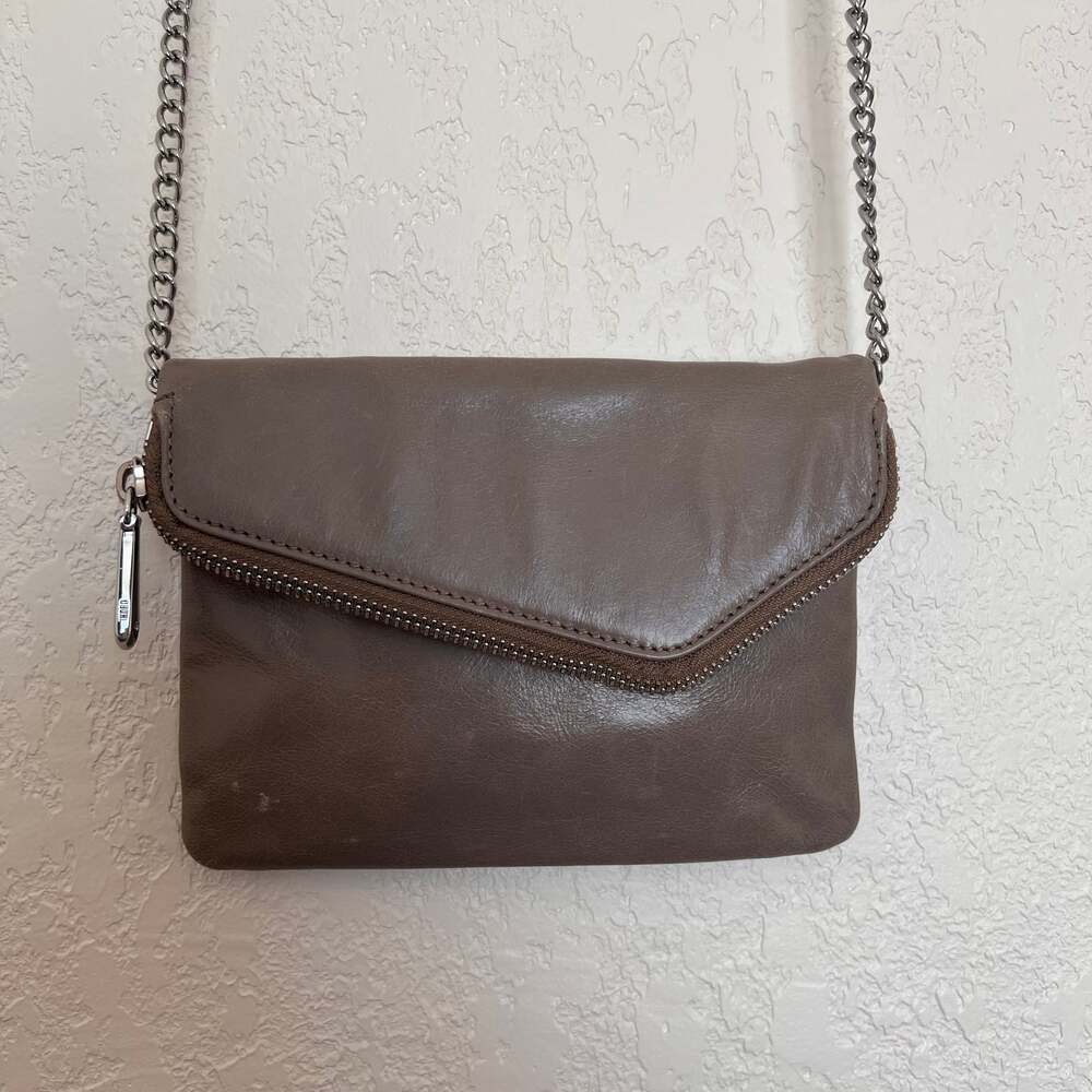 NWT Hobo‎ International Daria Leather Fold-Over Crossbody Clutch Bag